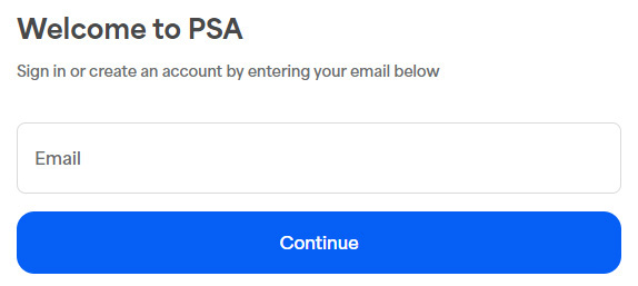 PSAホームページは書類に記載のアドレスでログイン可能